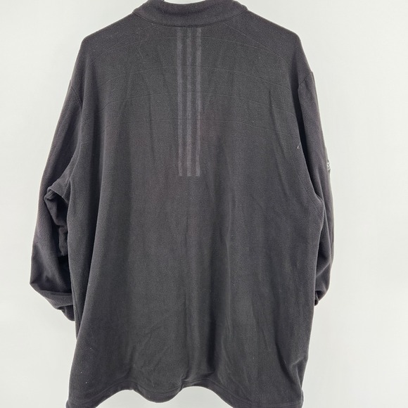 Adidas Men's CLIMAWARM  1/4 Zip Pullover - 2XL - Black Logo Fleece - Picture 6 of 8